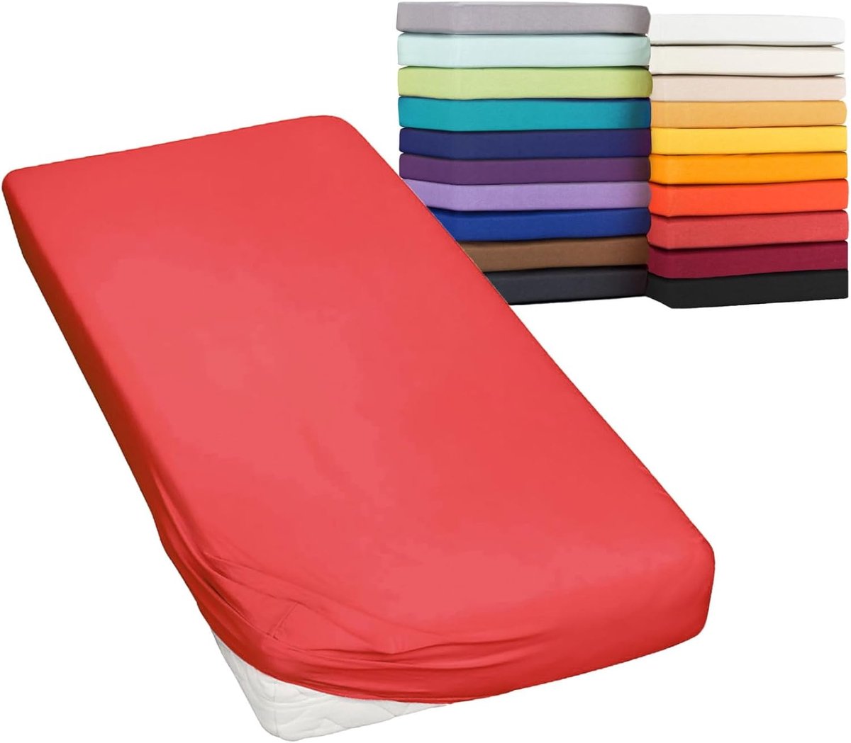 Hoeslaken Jersey Katoen - Boxspring Lakens - Comfortabel Slapen - Ademend Huidvriendelijk 