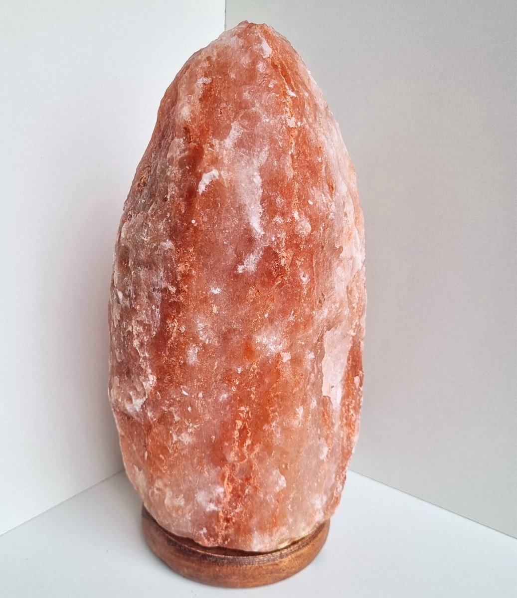 ThaleiaDesign - Himalaya Zoutlamp – inclusief lamp - 100% Himalayazout - Zoutlamp oranje - Zoutlamp Himalayazout – Zoutlamp Nachtlampje – Zoutlamp baby kamer - Zoutsteen – woondecoratie - edelstenen - mineralen - zuivering - chakra - cadeau