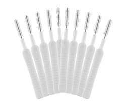 Wit reinigingsborstel set voor oordopjes en elektronica – 50 stuks schoonmaak borsteltjes voor oplaadpoorten en kleine openingen – fijne nylon borstels in verpakking