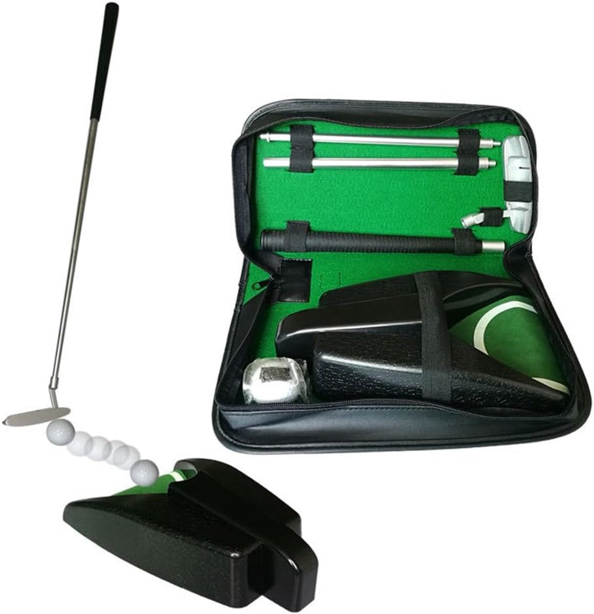 Golf Putter Set - Golfclubs Set - Golfen op de green - Automatische Rebound Functie - 87 cm Lengte - Zwart