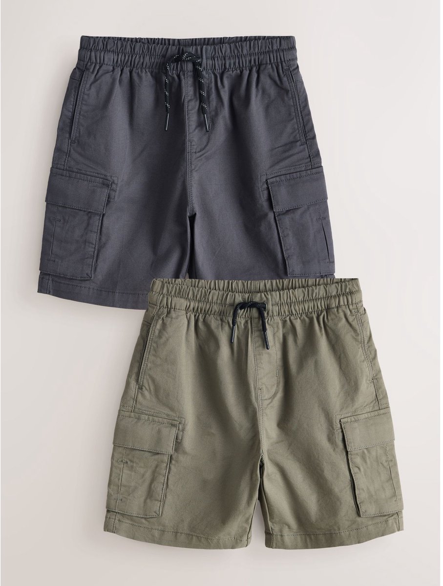 Next - Jongens - 2 cargoshorts - Grijs