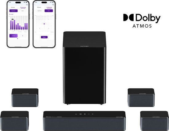 ULTIMEA Poseidon D80 Soundbar 7.1 Zwart met Dolby Atmos - ULTIMEA - €269,99