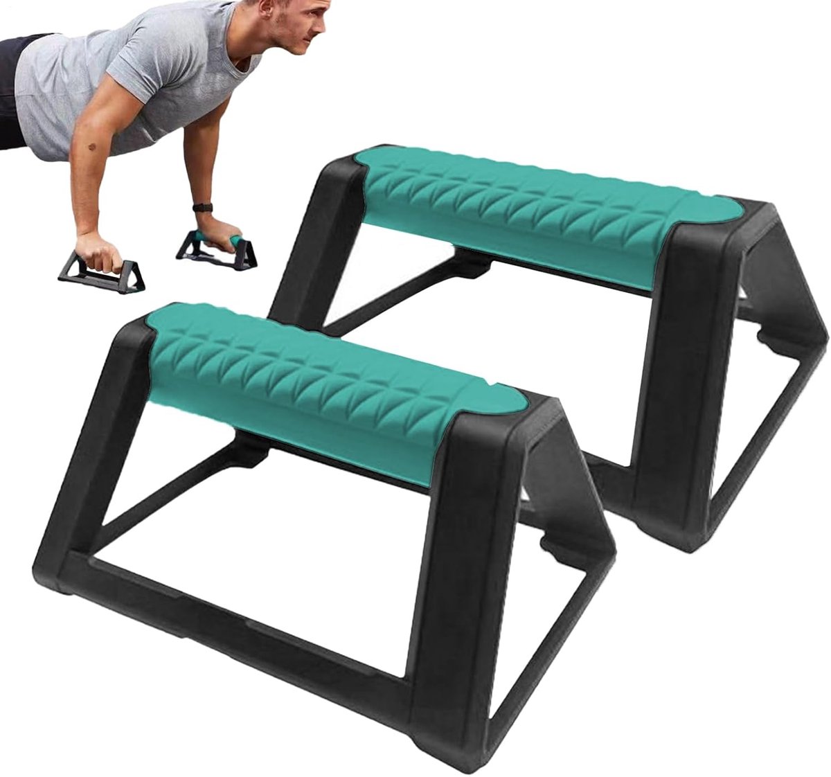 Pompstangen Set - Fitness Hulpmiddelen - Kracht Training - Ergonomisch H-Design - Compact Draagbaar