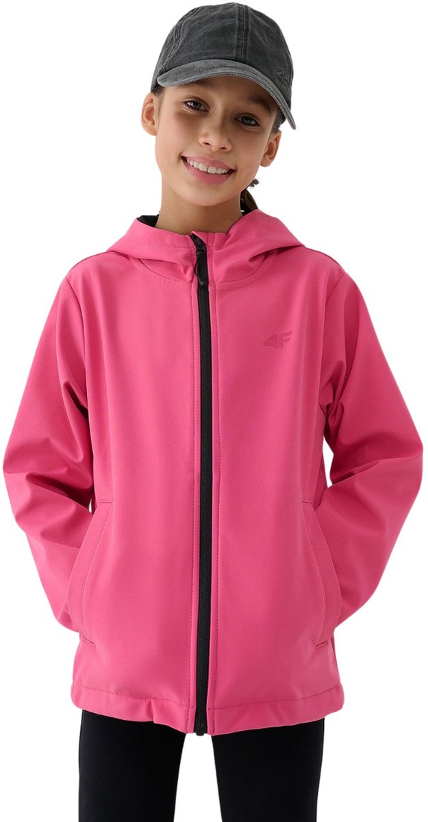4F Jas Meisjes softshell Roze - Maat 164cm
