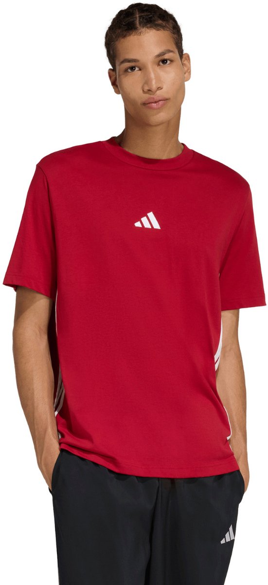 adidas T-shirt Heren 3 Stripes Essentials Rood