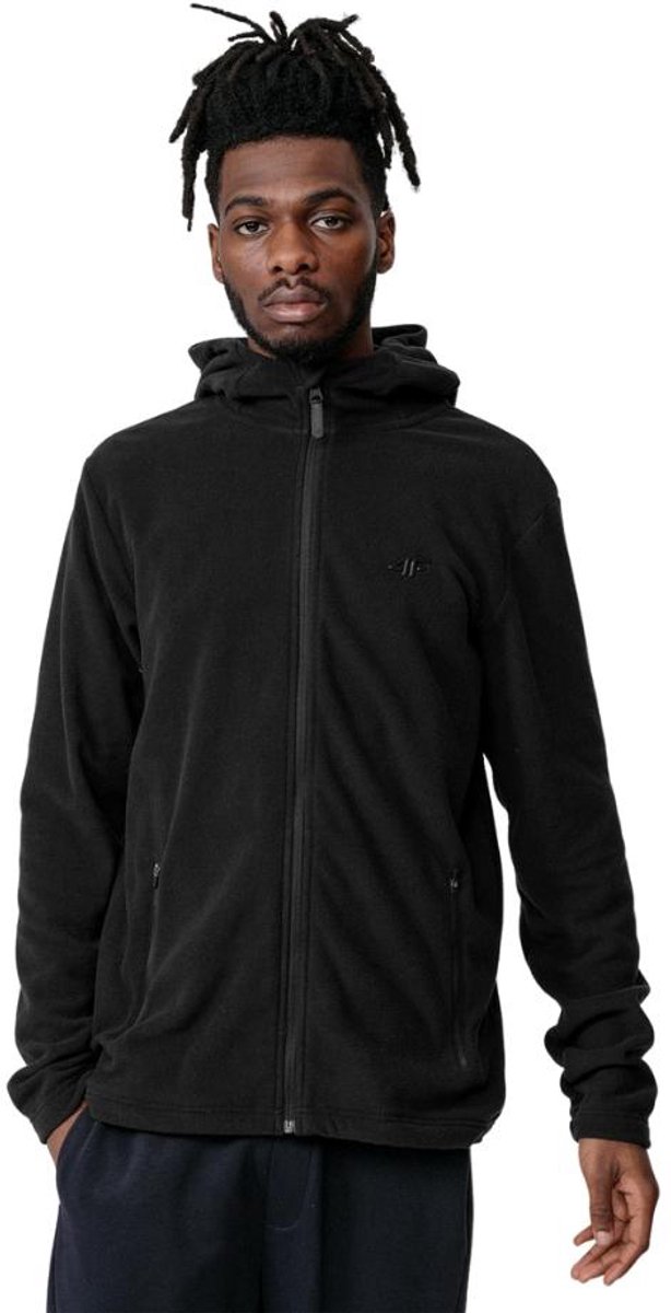 4F Sweater Fleeceowa Heren Zwart