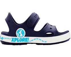 Coqui Sandalen Kinderen Yogi Donkerblauw-Wit 2132A - Maat 23-24