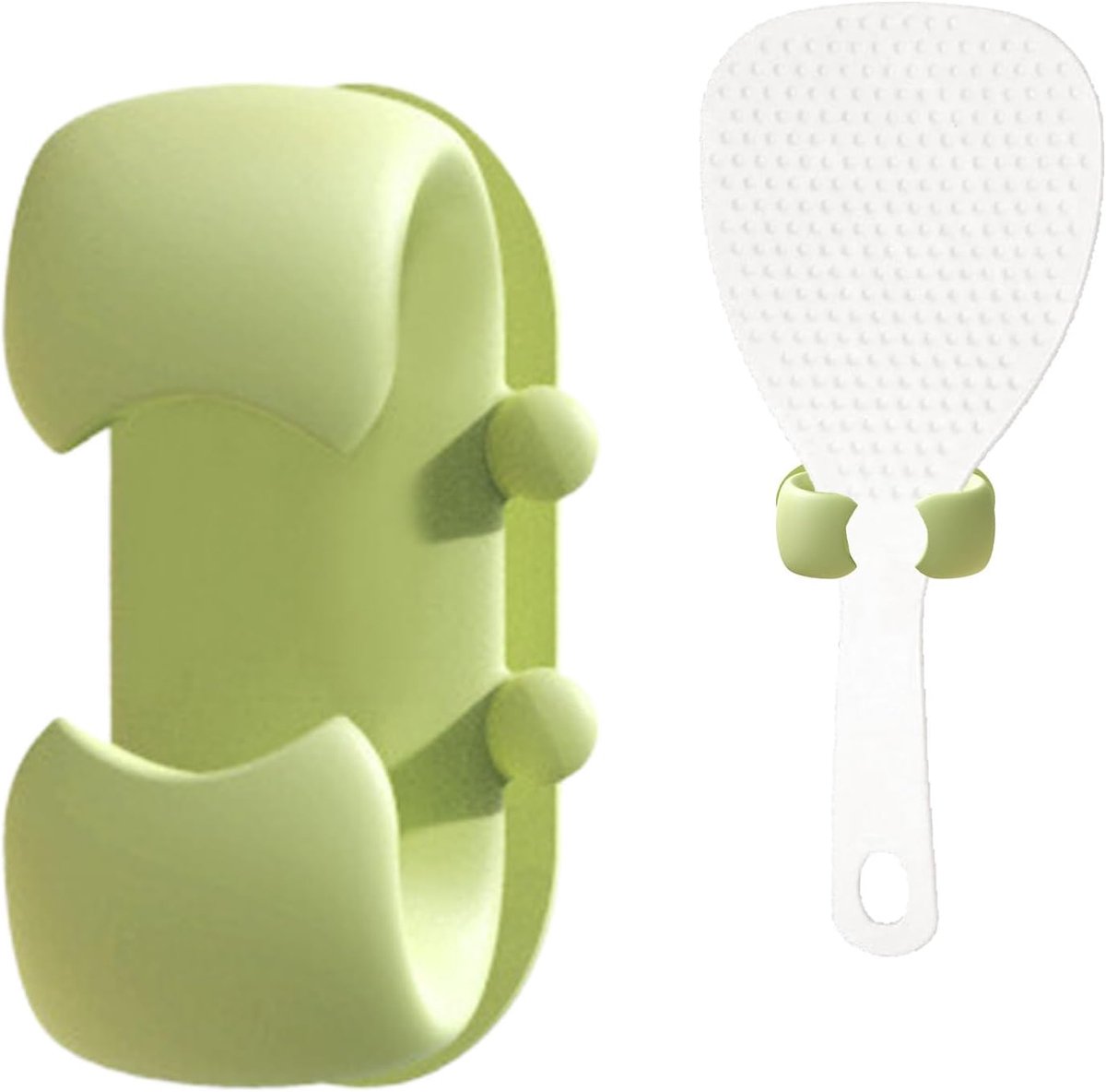 Rijstlepel Houder - Lepel Standaard - Keuken Organiseren - Veelzijdig Gebruik - 8x5cm - Groen