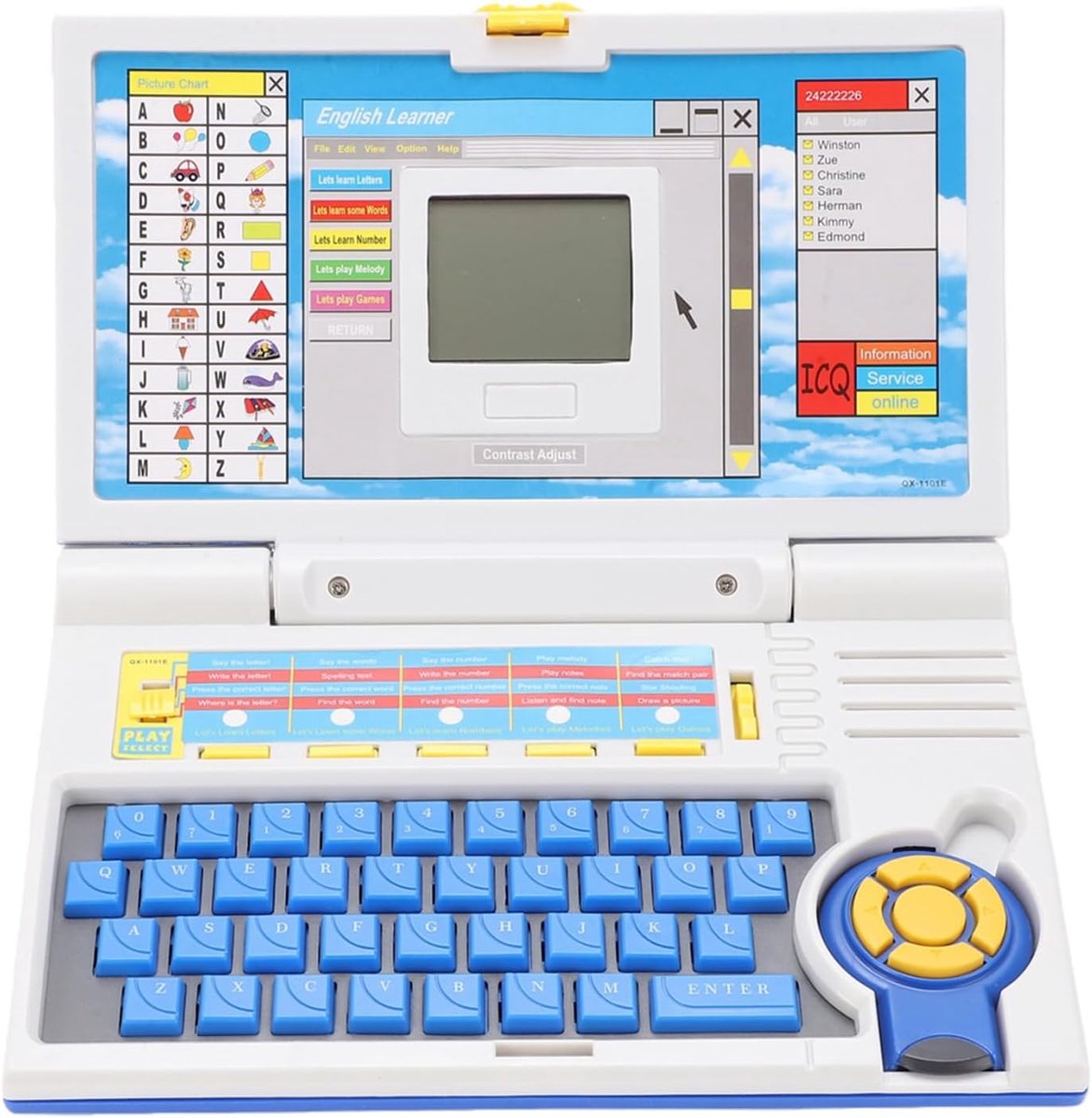 Educatieve Laptop - Kind Leerspeelgoed - Talen Leren - Meerdere Leermodi - 30 x 6 cm