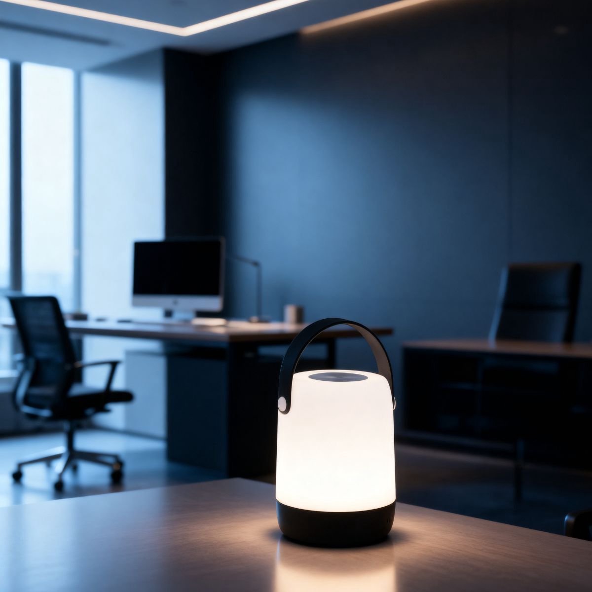 Grundig LED nachtlampje met USB-C oplaadfunctie – LED tafellamp in 2 kleuren – Nachtlampje volwassenen dimbaar – Tafellamp voor binnen en buiten – Draagbaar model zwart/wit