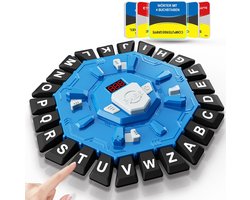 Familie bordspel - Woordspel met 2 spelmodi en 24 letters - Snelle puzzel game met 220 themacategorieën - Voor 2-8 spelers - Leuk gezelschapsspel voor kinderen en volwassenen - Blauw