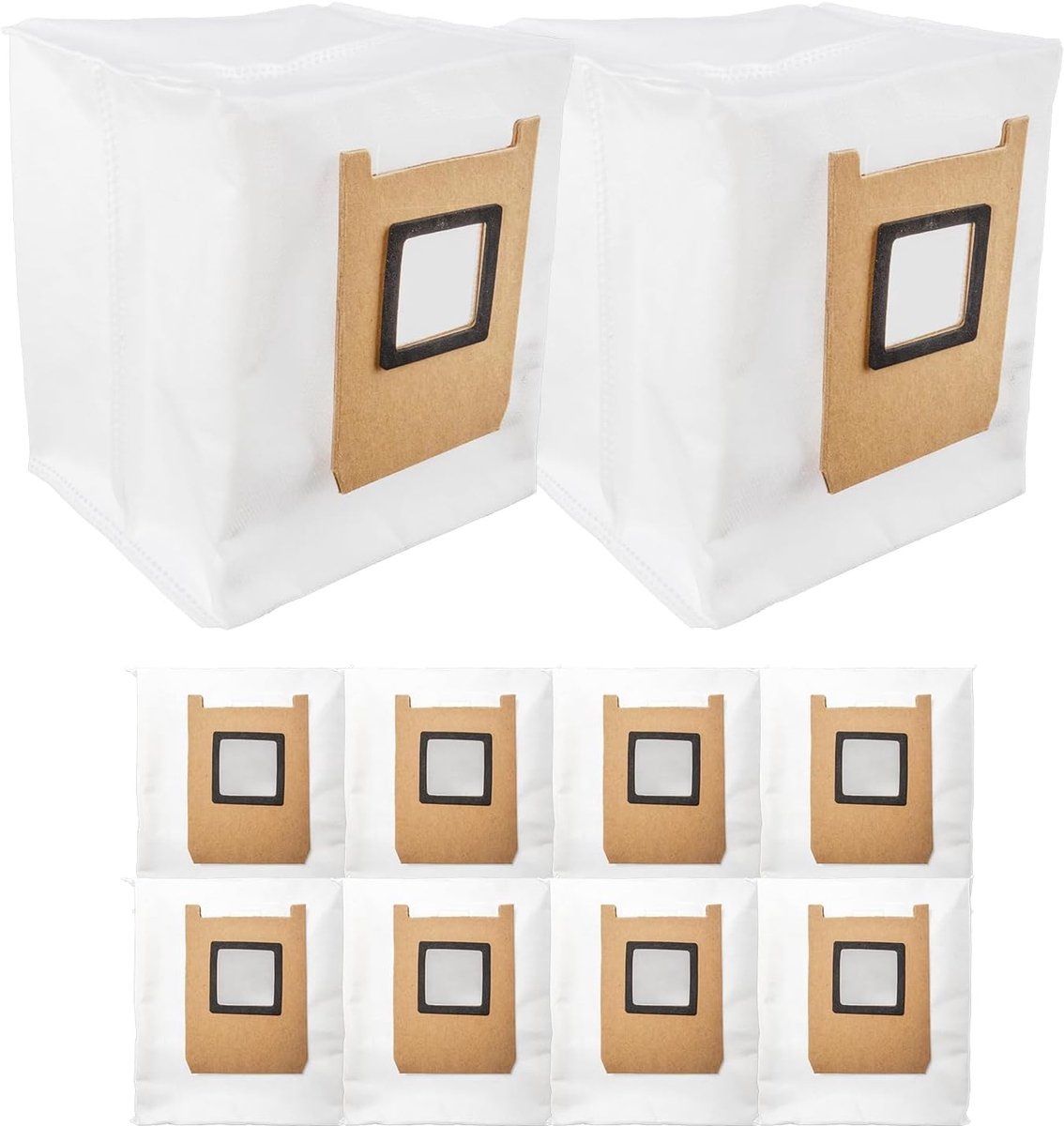 10-delige Stofzuigerzakken Set - Geschikt voor Eufy Omni E28, E25 & E35 - 99.9% Filtratie - 4-Laags Vlies & Smeltgeblazen Filter - Hygiënische Stofzakken voor Robotstofzuiger - Luxe Onderhoudskit
