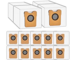 12-delige Stofzuigerzakken Set - Geschikt voor Eufy Omni C20 & C10 - 4-Laagse Filtratie - 99.7% Fijnstof Opvang - Hygiënische Stofzakken voor Robotstofzuiger - Automatische Vuilverwijdering Accessoires