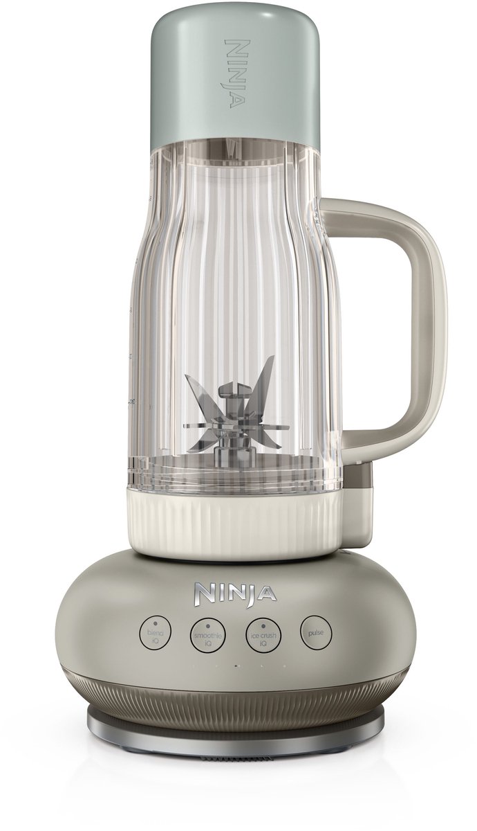 Ninja BlendBoss krachtige ijsvermalende Blender met rietje en lekvrij deksel - 1100 watt - Blend IQ, Smoothie IQ, Ice Crush IQ en Pulse - Stone - DB351EUST van Ninja — afbeelding 2