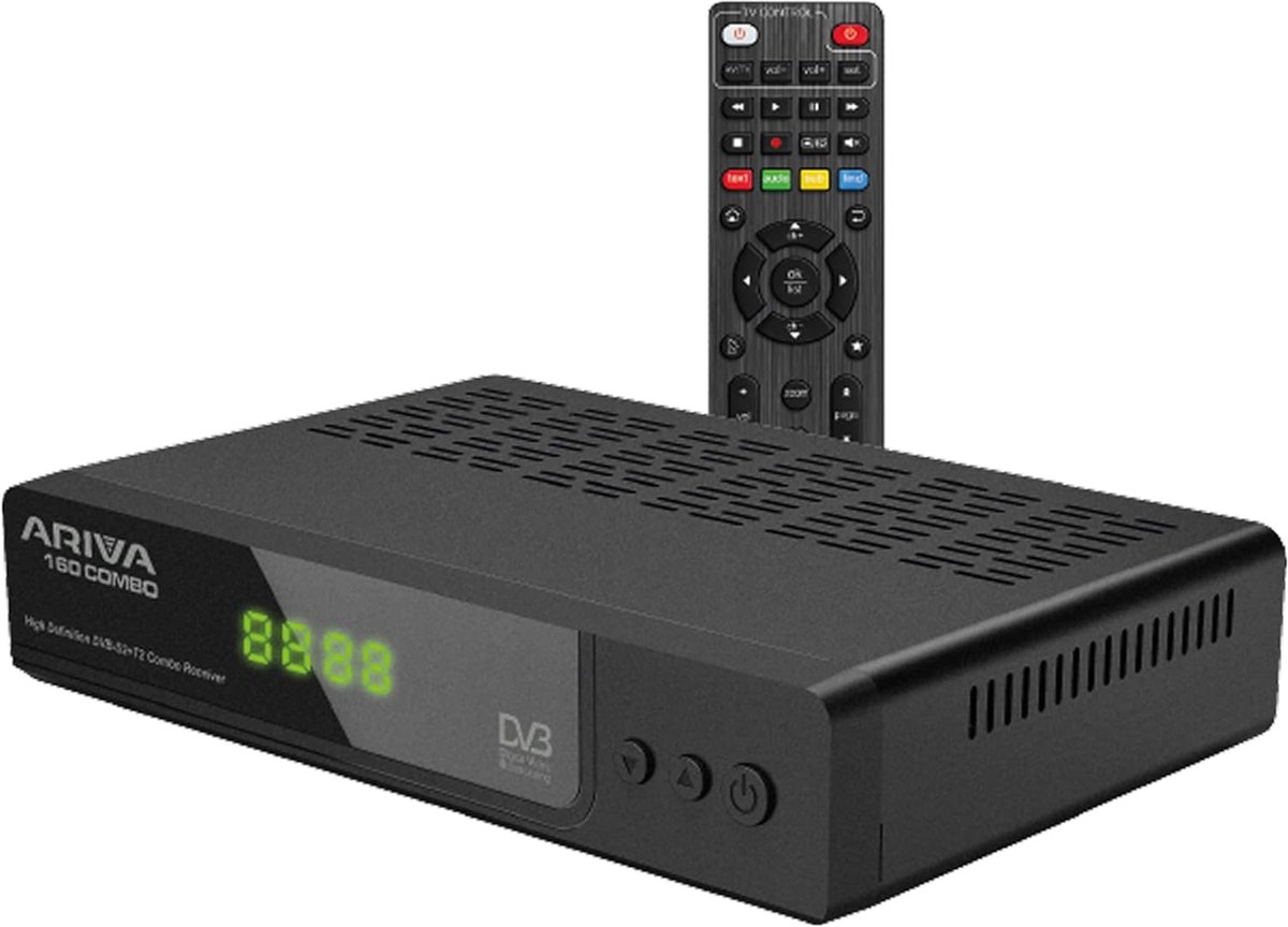 Digitale Ontvanger - Satelliet Terrestrisch - TV Multimedia - Full HD H.265 - PVR DLNA - Zwart