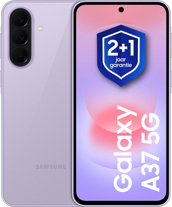 Samsung Galaxy A37 5G smartphone 256GB Lavender, 6,7″ AMOLED scherm, 120Hz, 45W snelladen, AI camera