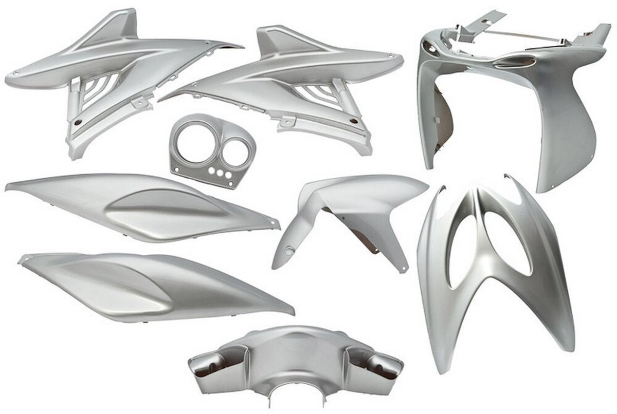 Plaatset Yamaha Aerox tot bj. 2014 9 delig zilver metallic