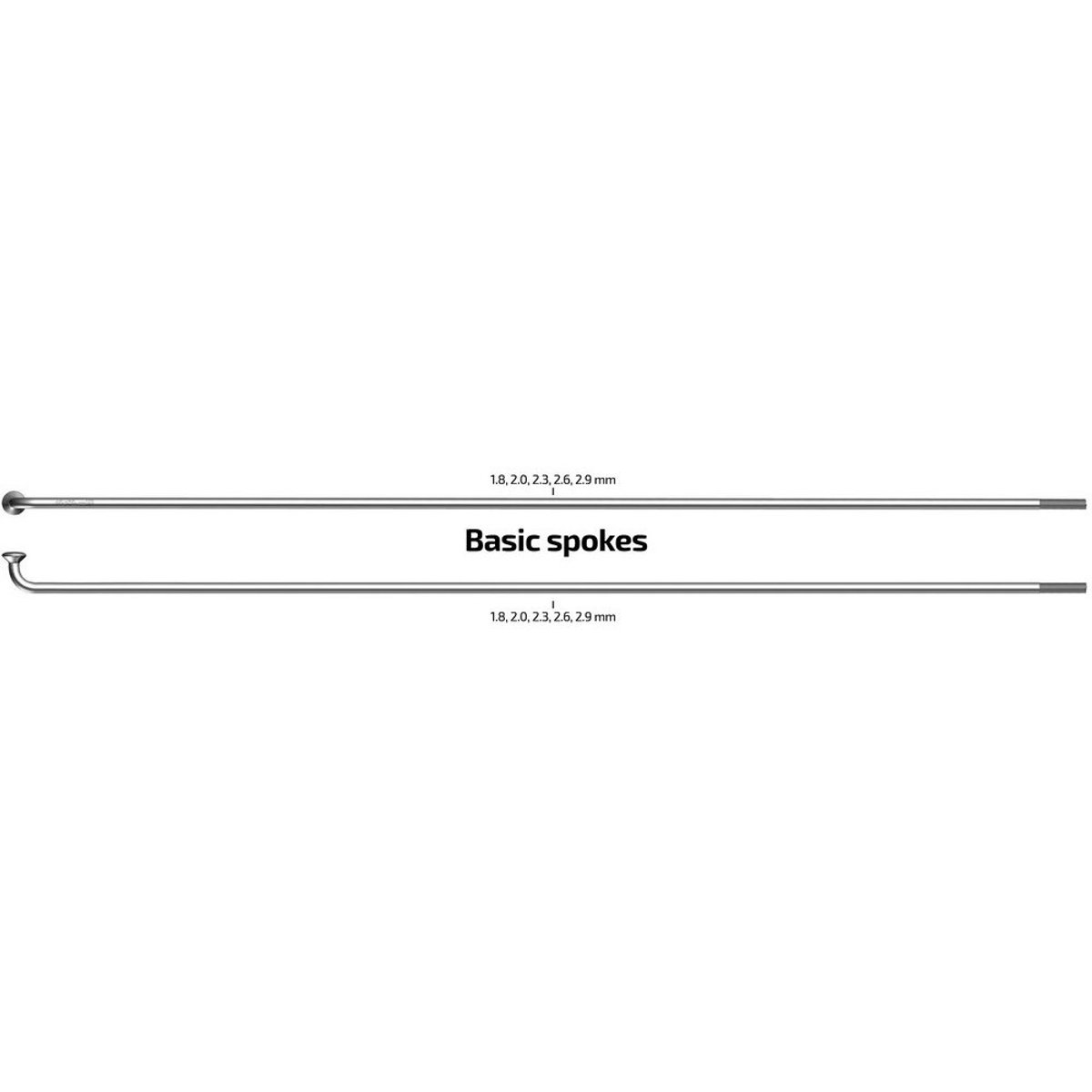 Bol.com Spaken met nippels Sapim Leader 262-14 - ø2.00 mm - FG 2,3 - RVS (100 stuks) aanbieding