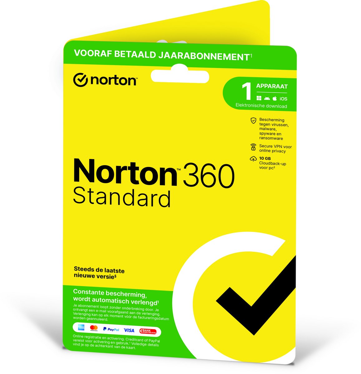 Bol.com Norton 360 Standard- 1 Gebruiker - 1 Apparaat - 1 Jaar - 10GB - Windows/MAC Download aanbieding