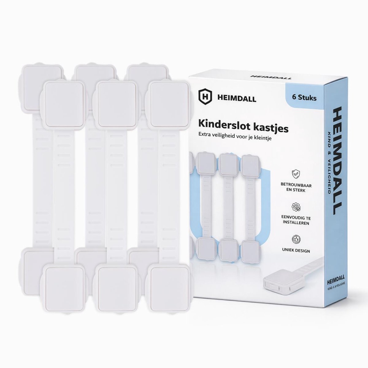 Heimdall Premium kinderslot kastjes set van 6