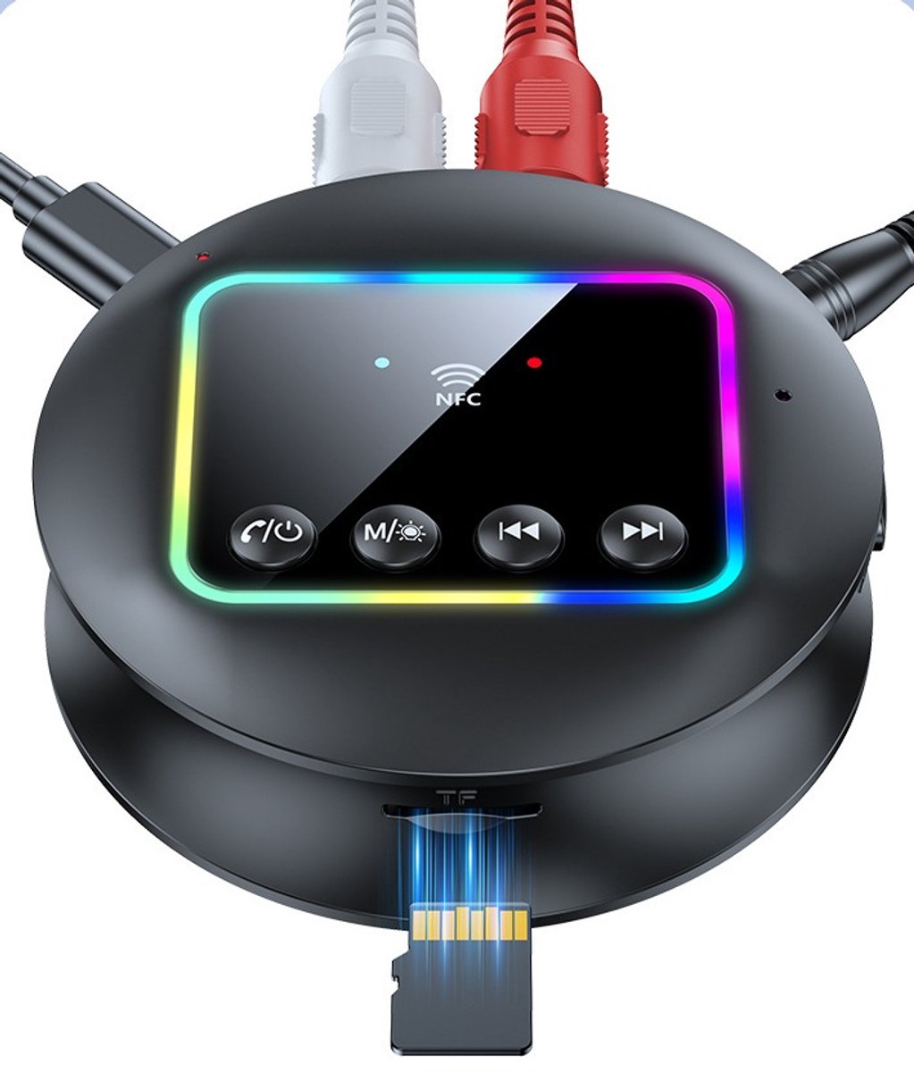 WK NFC 2-in-1 Bluetooth Adapter GT77 – Zender & Ontvanger voor Auto, Audio, TV en Versterker -Audio receiver