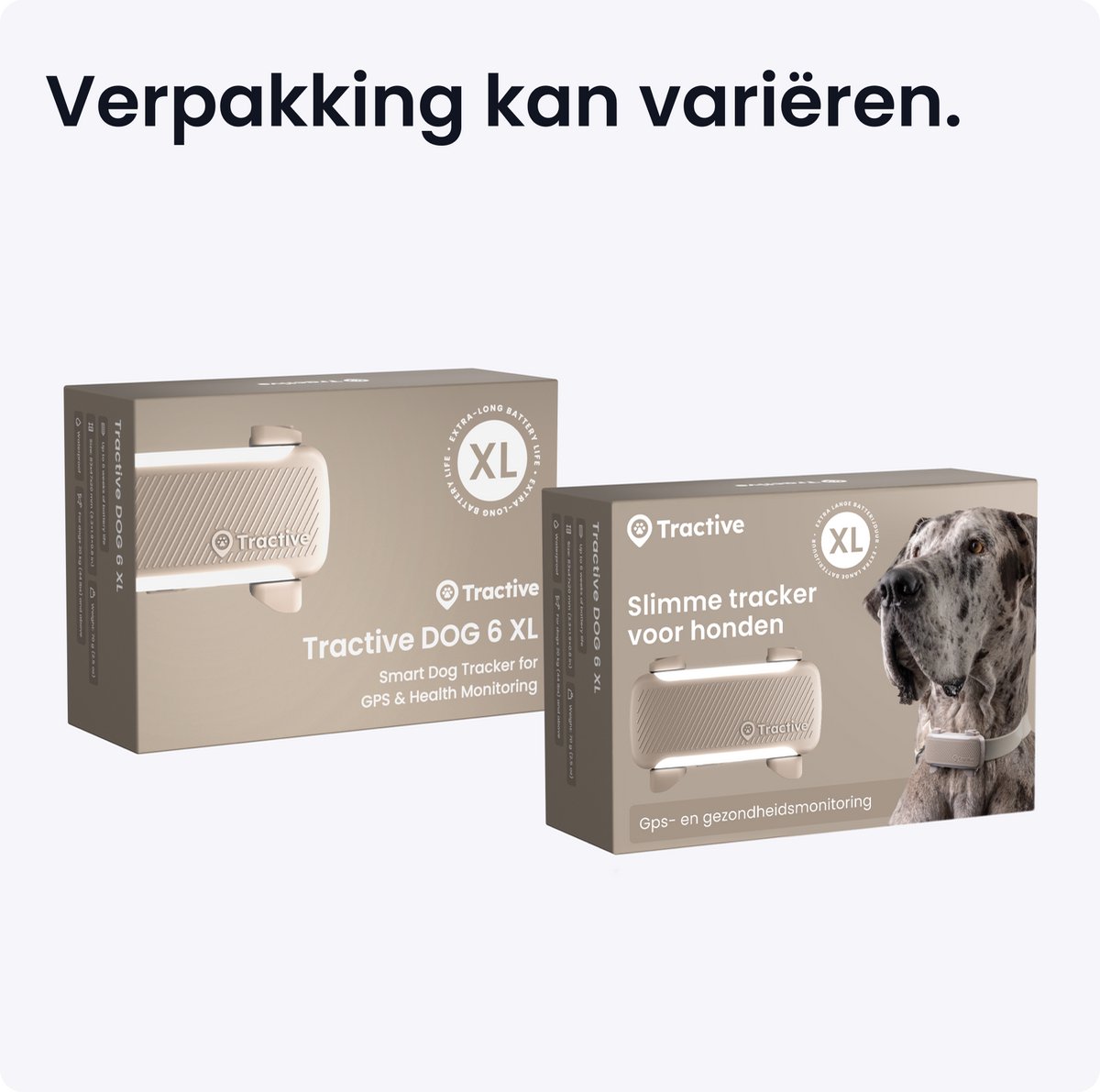 Tractive DOG 6 XL – Slimme gps-tracker voor honden met monitoring van vitale waarden en gezondheidswaarschuwingen, 6 weken batterijduur – Bruin thumbnail 8