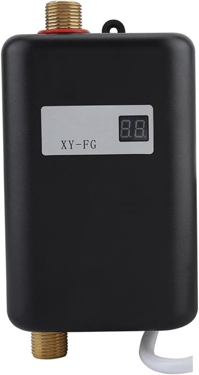 Elektrische Waterverwarmer - Doorstromer Boiler - Direct Warm Water - 3 Seconden Opwarmtijd - 20 x 10.5 cm - Nero
