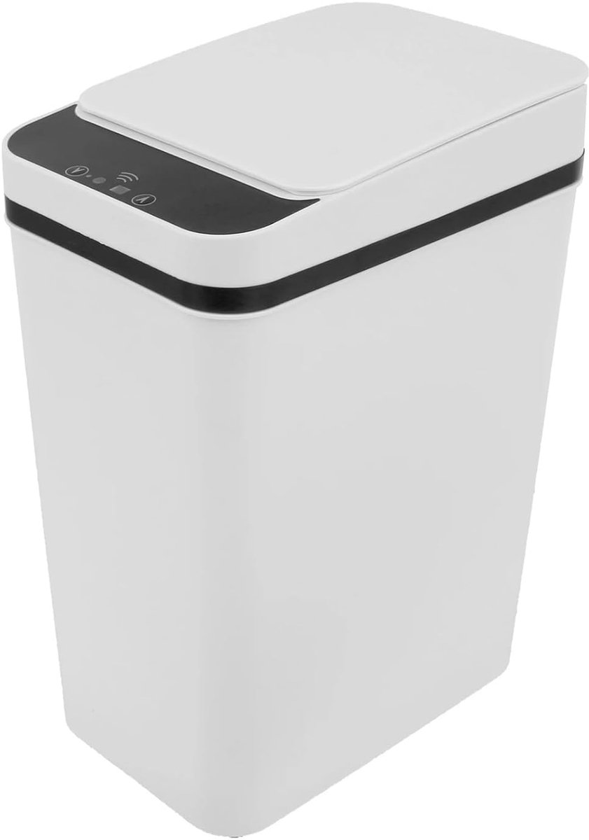 Prullenbak - Afvalbak Sensor - Keuken Badkamer - Automatische Sensor - 12L Capaciteit - Wit