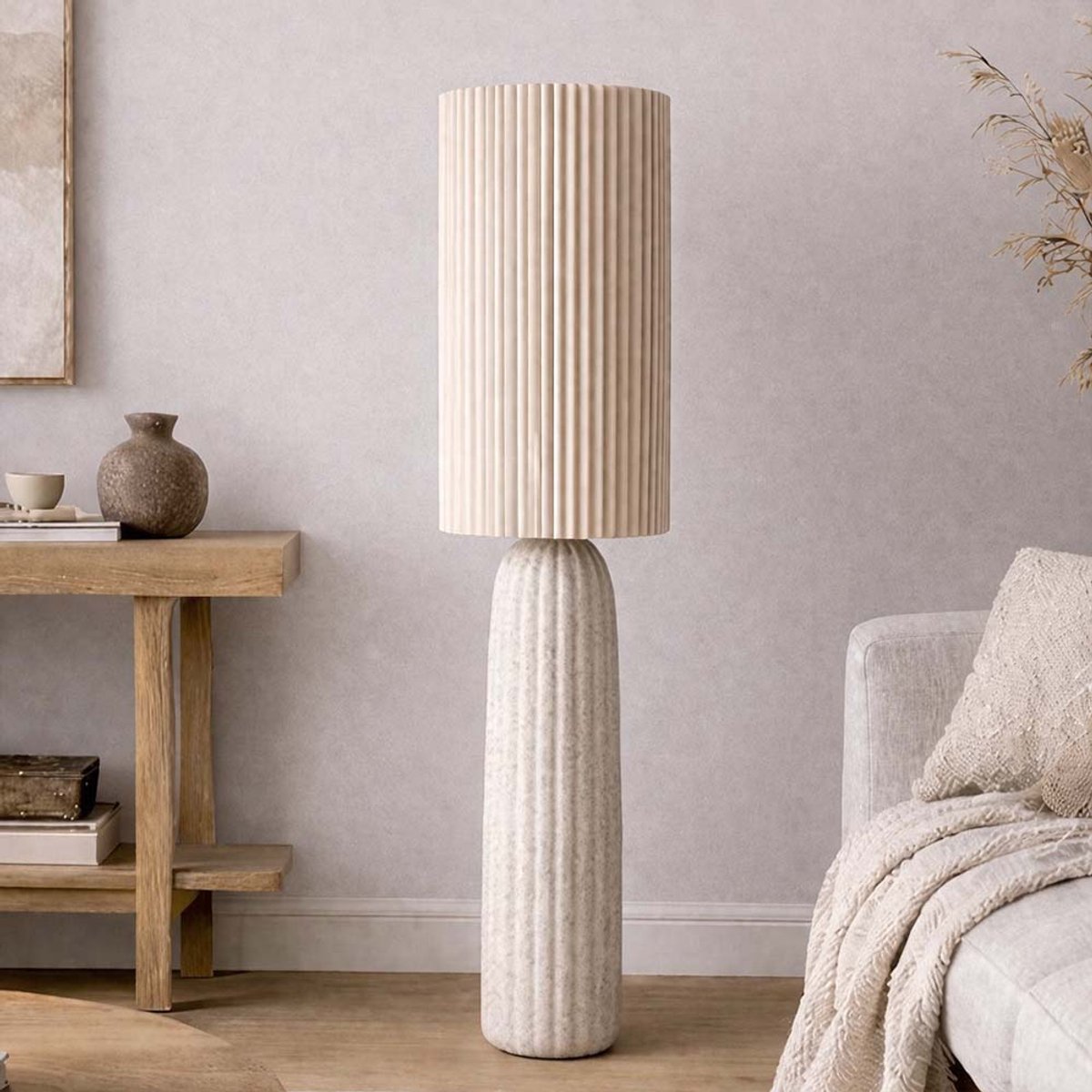 Milton & Oldbrook Vloerlamp Mons Wit