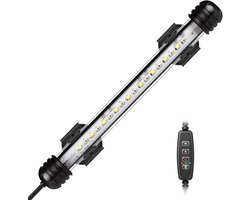 LED Aquarium Light - Submersible Fish Tank Lamp - IP68 Waterproof Adjustable Brightness - 1 Stuk - Zwart