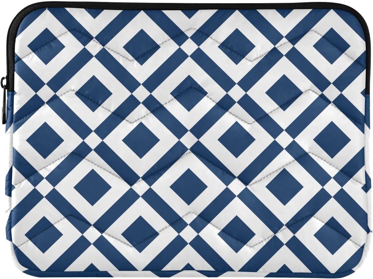 Laptop Sleeve - Computer Tas - Dagelijks Gebruik - Uniek Patroon - 13-14 Inch - Blauw