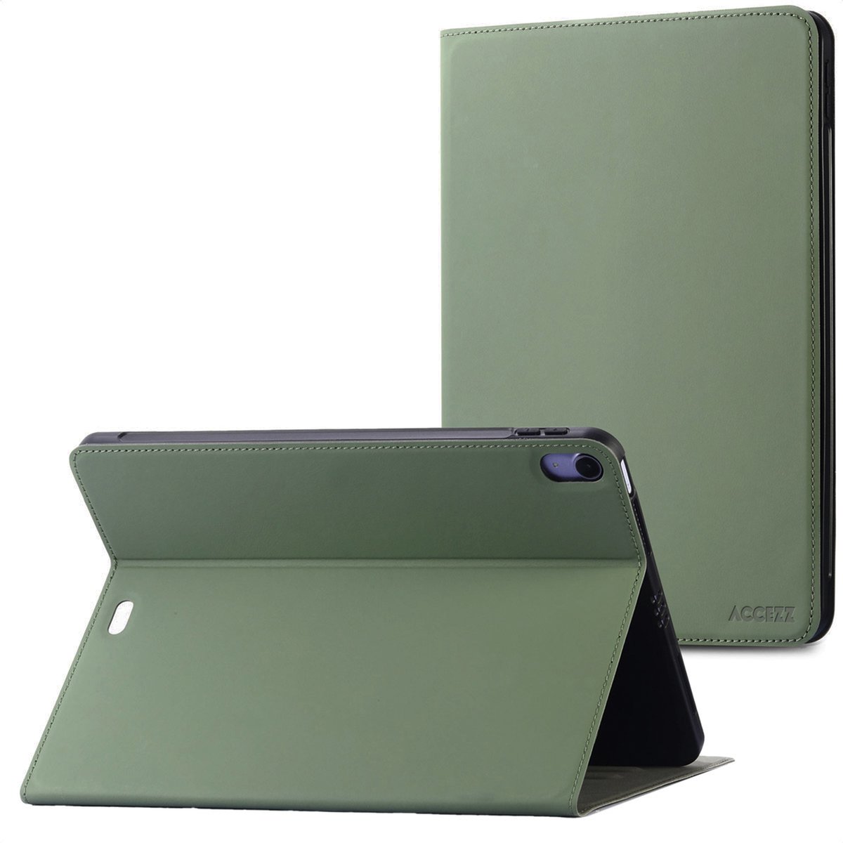 Accezz Tablet Hoes - Geschikt voor Apple iPad Air 5 (2022) / Air 4 (2020) / Air 11 inch (2026) M4 / Air 11 inch (2025) M3 / Air 11 inch (2024) M2 - Classic Tablet Case - Groen