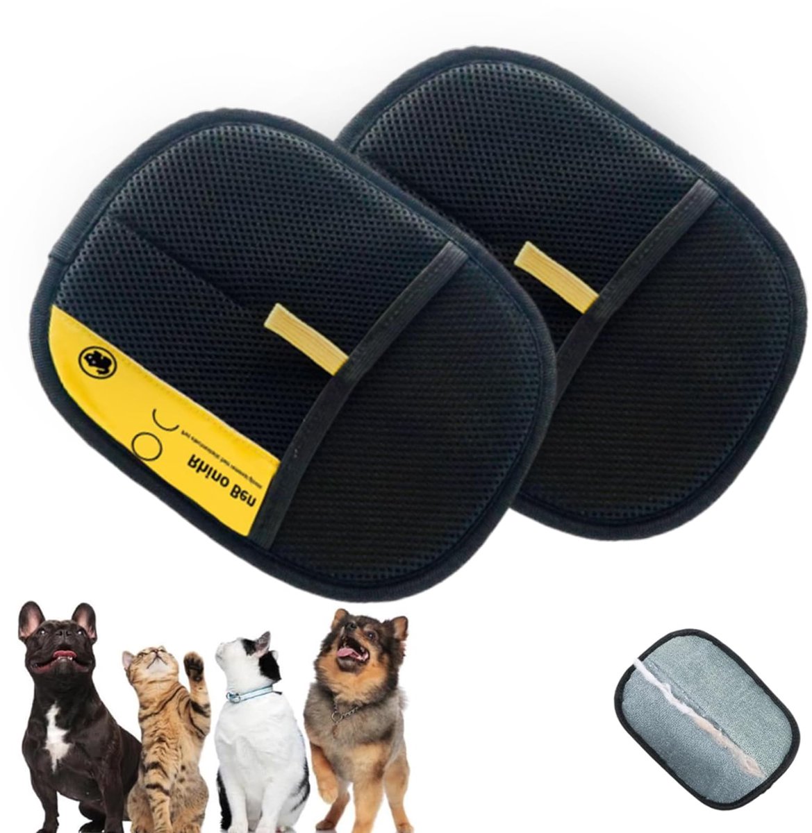 2 Stuks Magneet Handschoenen voor Dierenverzorging - Vachtmagneet Handschoen voor het Verwijderen van Haren - Herbruikbare Haarverwijderaar voor Katten en Honden - Ideaal als Dierverzorgingshandschoen voor Huisdieren
