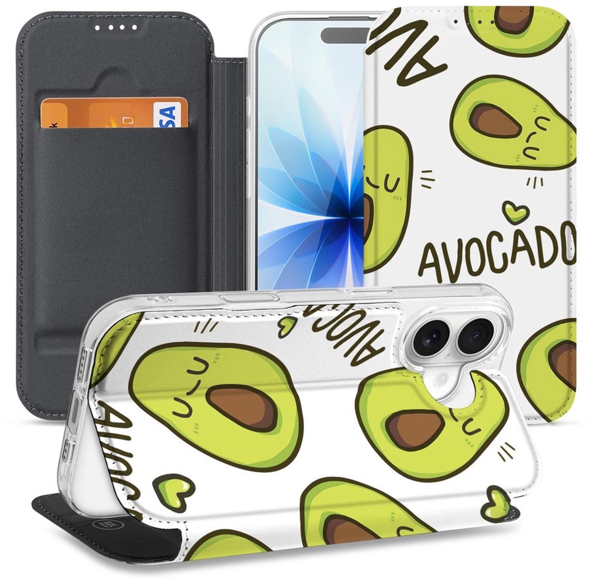 Apple iPhone 17 Book Wallet Case Avocado Singing