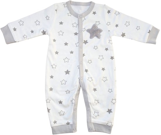Zibbi Originals Baby Geschenkset Sterren - 9-delig - Unisex - 0-3 Maanden - Wit/Grijs - Kraamcadeau / Babyshower Geschenk van Zibbi — afbeelding 3