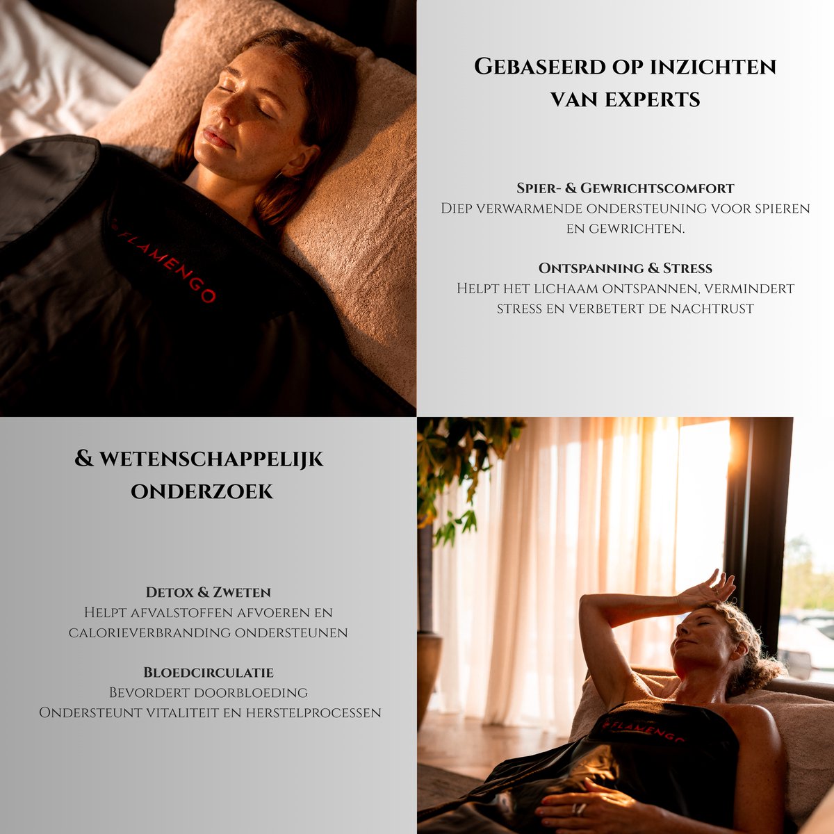 Flamengo Infrarood Sauna Deken PRO 650W Zwart - afbeelding 3