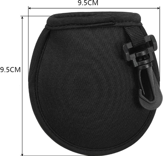 Golfballen schoonmaakbak - 5 Stuks - Golfreinigingshanddoek - Met Haken - Golfballen Accessoire - Unisex - Draagbaar - Zwart - Polyester - 9.5 x 9.5 CM - Golfbalreiniger - Golftassen van Merkloos — afbeelding 4