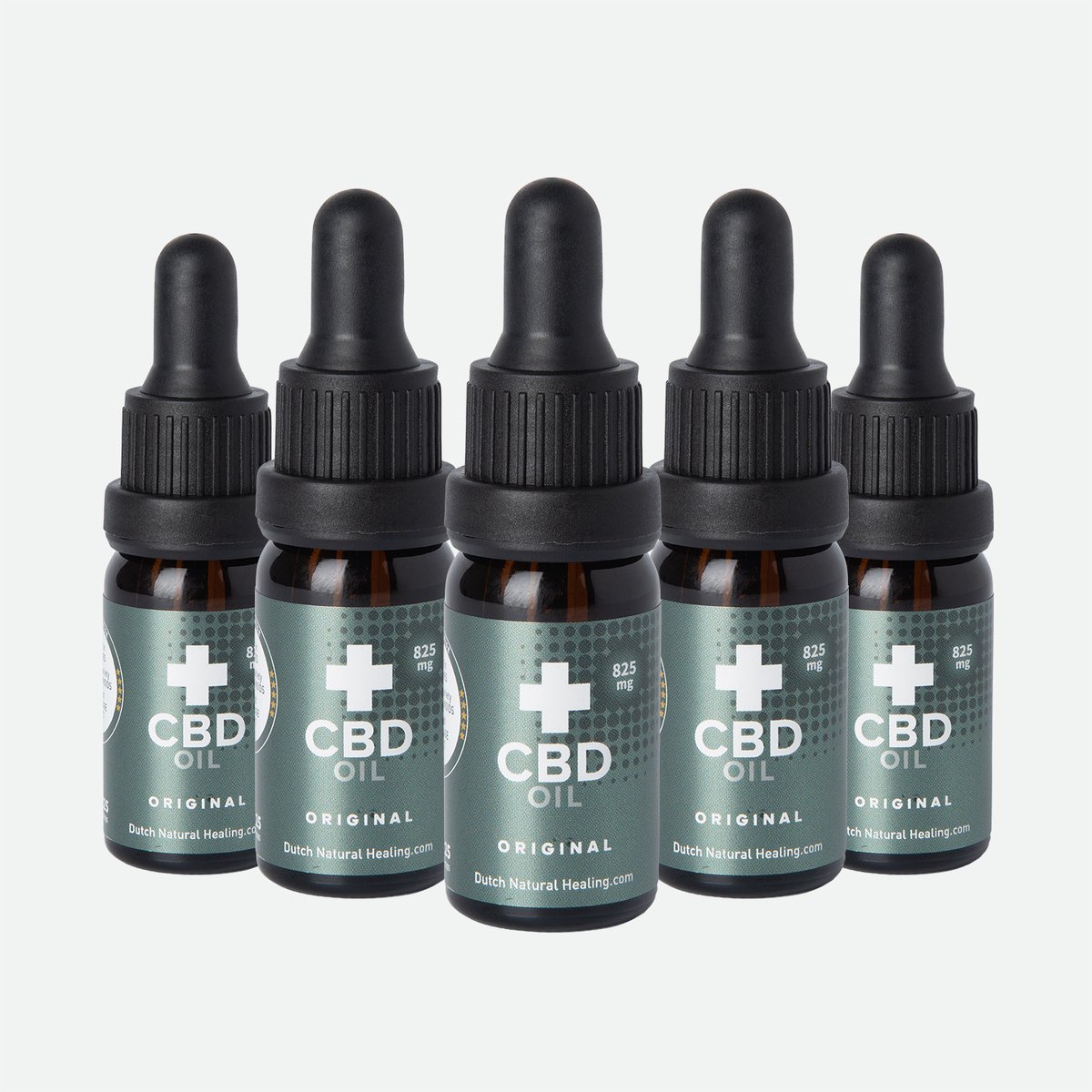 Dutch Natural Healing - CBD olie 10ml - 8% - 825mg naturel smaak - 5-pack