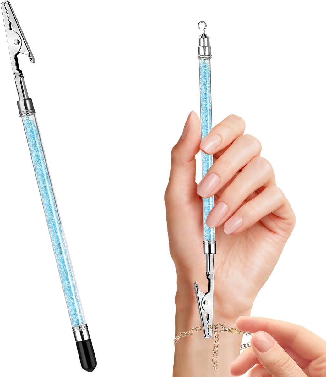 Dubbelzijdige Armbandhulp - RVS Hulpmiddel voor Snel Vast- en Losmaken van Armbandsluitingen - Blauw - Accessoire voor Horloges