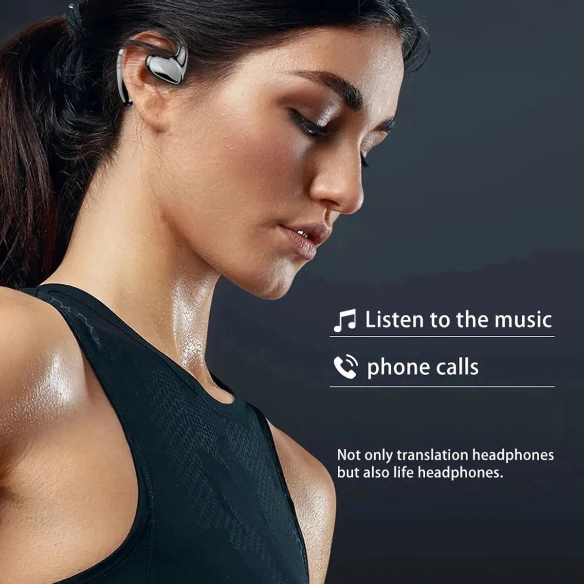 Vertaaloortjes Draadloze Bluetooth Vertaalapparaat 144 Talen - afbeelding 2