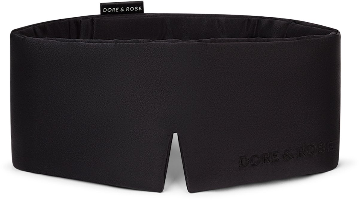 Dore & Rose - Slaapmasker - Oogmasker - Zijden Slaapmasker Voor Mannen en Vrouwen - Deep Sleep Mask - Eye Mask - Verduisterend - Wallen - Zwart - Nº 18 Ébène du Chêne