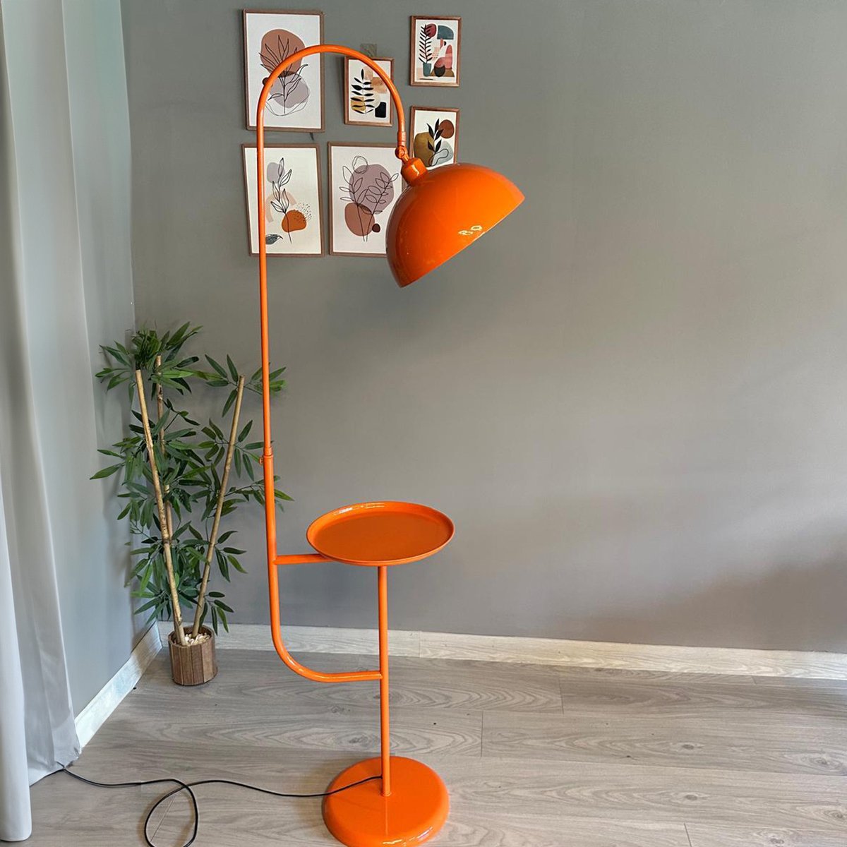 Bamyum Dienblad Beweegbaar Hoofdbord Moderne Vloerlamp
