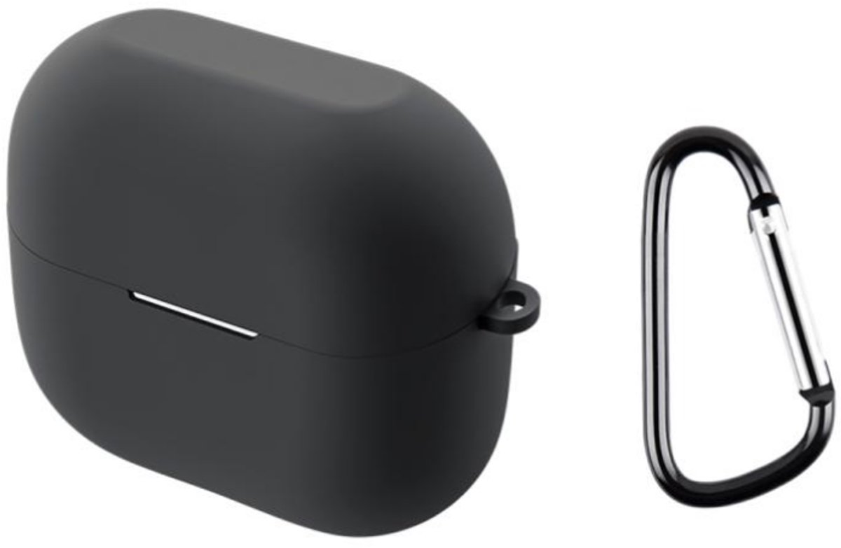 Telestore - hoesje geschikt voor Samsung Galaxy Buds3 FE / Buds 3 / 3 Pro soft case cover - grijs - TPU hoesje Beschermhoes - Samsung Galaxy Buds3 FE / Buds 3 / 3 Pro Cover - Buds3 hoesje - gel hoesje met sleutelhanger