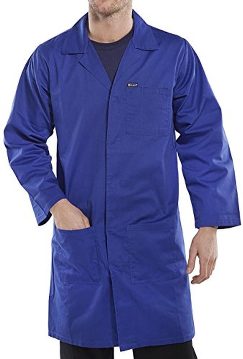 Warehouse Jas Poly Katoen Royal Blauw