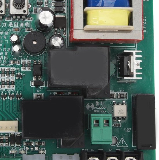 Allecto- Printplaat voor Gemotoriseerde Schuifpoort - 220V - Langzame Loopfunctie - LED-Indicatoren - Besturingskaart - Handmatige Werking - Geschikt voor - Kleur of model. — afbeelding 5
