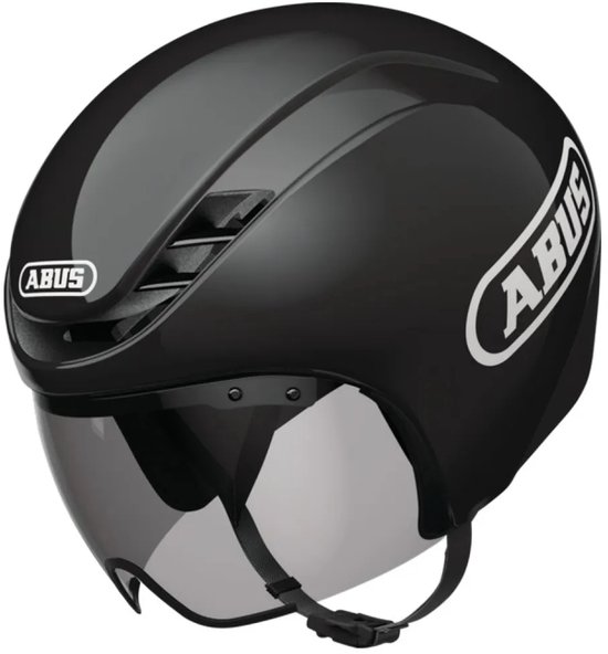 Fietshelm ABUS GAMECHANGER TT 1.1 shiny black L - 57-61 cm - zwart - Geschikt voor gebruik op tijdritfietsen - 390 g