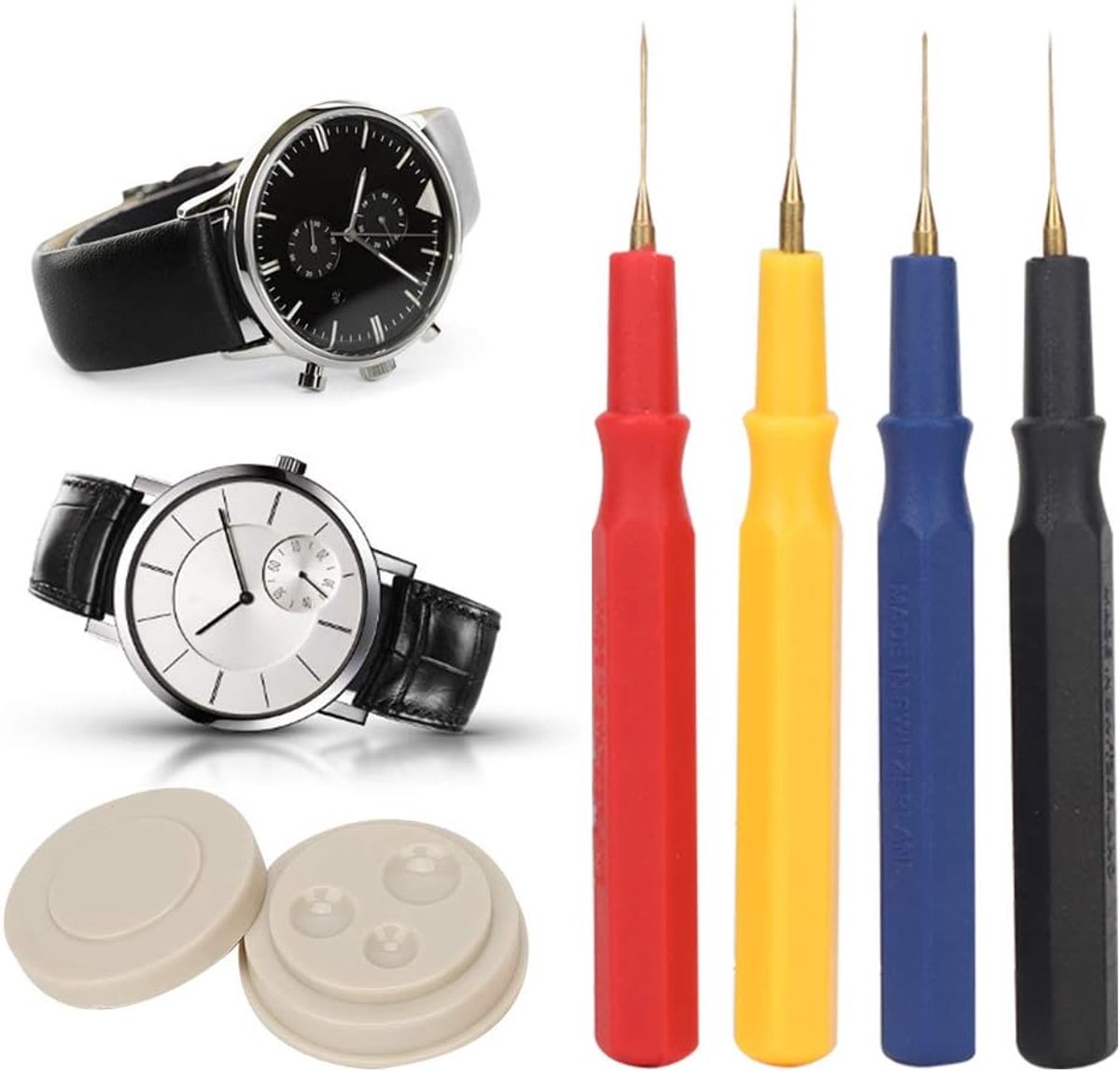OIMG Horloge Reparatie Set - 5-delige Professioneel Horlogemaker - Horlogereinigingsset - incl. 4 oliepennen, 1 oliebeker - voor Horlogereparatieolie - horlogereparatieaccessoire