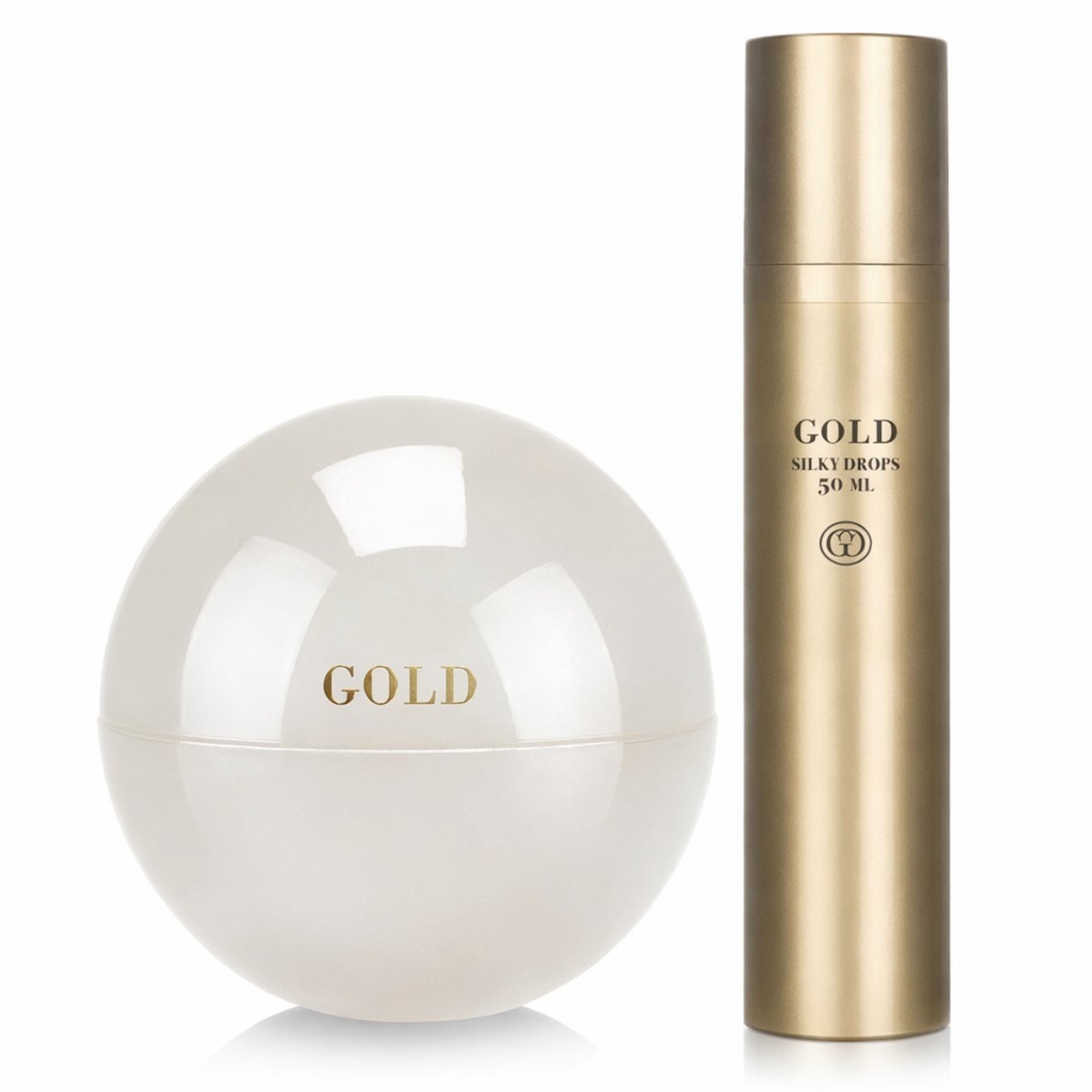 GOLD HairCare Silk Drops 50ML & Gold Clay Wax – Professionele Haarserum & Matte Haarwax – Glans + Sterke Hold – Salonkwaliteit
