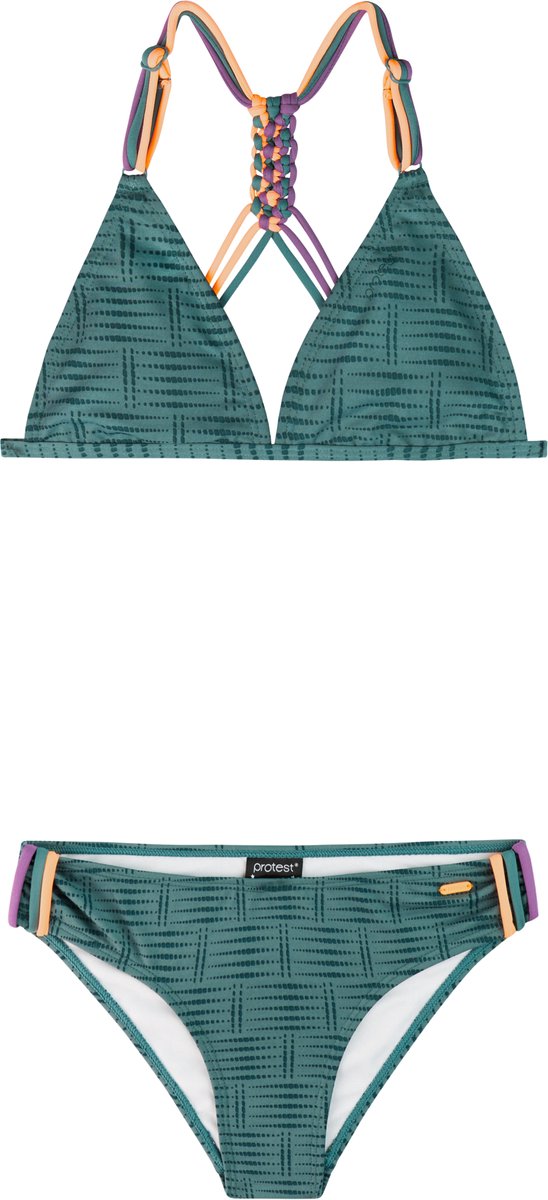 Protest PRTFimkes JR Bikini set Meisjes Gespsluiting Uitneembare vulling Normale pasvorm Groen
