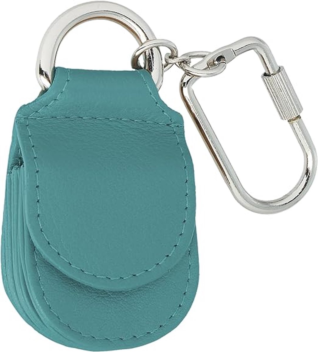 Imperatoris - Leren Sleutelhanger met Karabijnhaak - Keychain met Sleutelring - Geschikt voor Autosleutel & Fiets - Duurzaam en Stijlvol - 1 Stuk - Turquoise